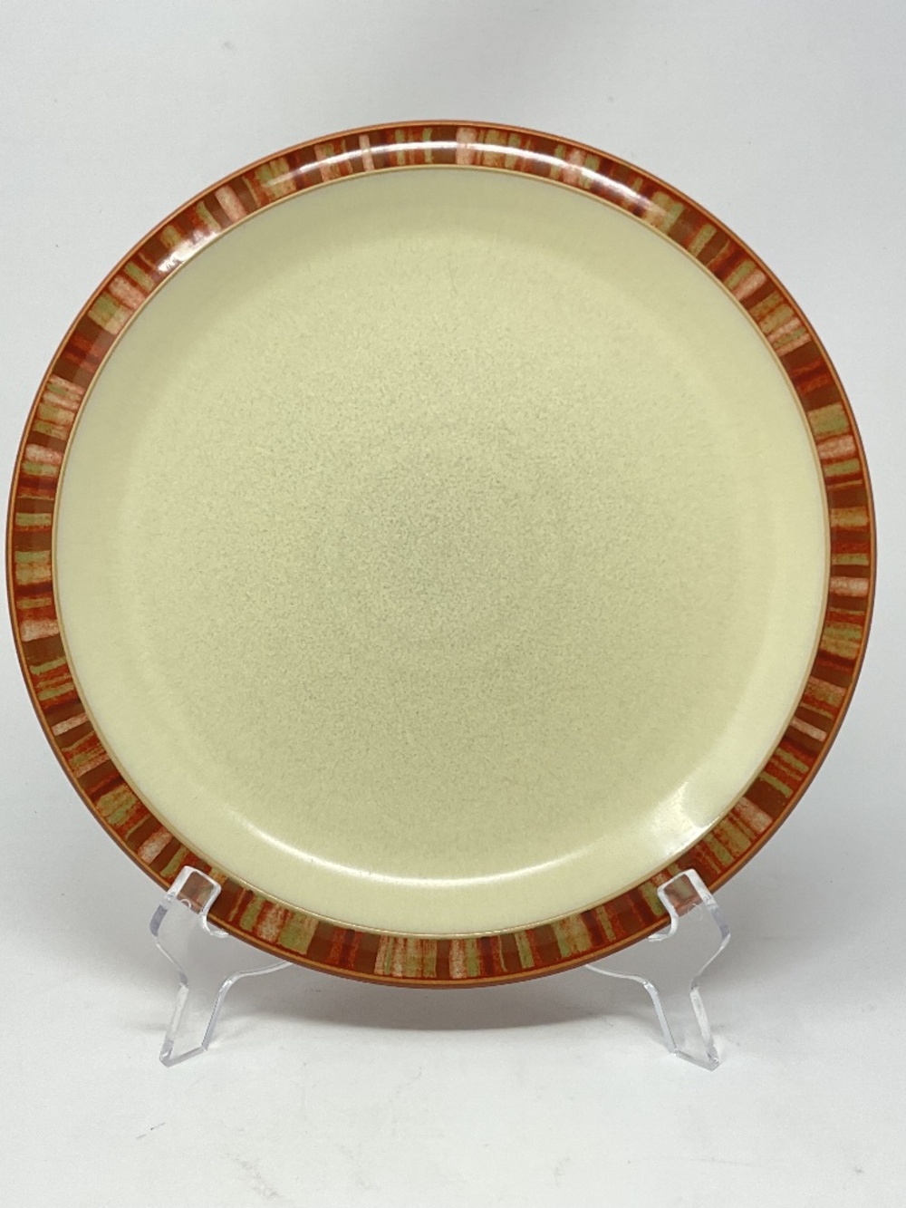 Denby Fire Stripes (retired) Stoneware Dinner Plate (5 available $30)